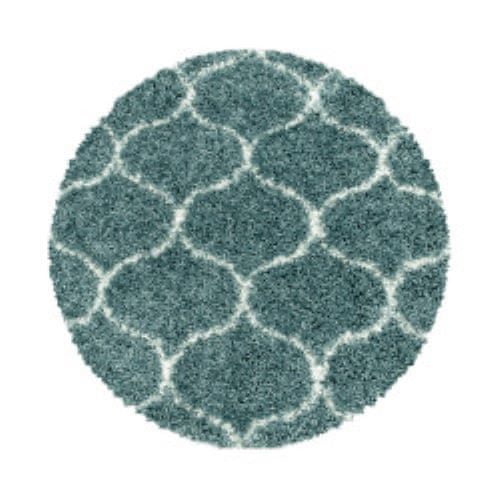 Ayyildiz Kusový koberec Salsa Shaggy 3201 blue kruh