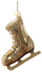 Shishi Sklenená ozdoba korčule zlatá 10 cm