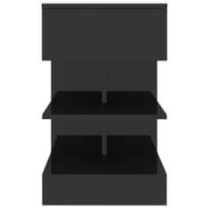 Vidaxl Nočný stolík lesklý čierny 40x35x65 cm drevotrieska