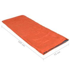 Vidaxl Ľahký detský spací vak, obdĺžnikový, oranžový, 670 g, 15°C
