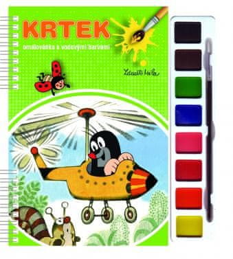 Akim Omaľovánka s farbami a štetcom Krtko a vrtuľník