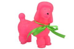Zapardrobnych.sk Plastová hračka pre psov so zvukom káčera (21x19cm), Ružová