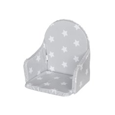 NEW BABY Vložka do drevených jedálenských stoličiek typu Victory sivá hviezdičky biele