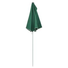 Vidaxl Polkruhový záhradný slnečník s tyčou 180x90 cm, zelený