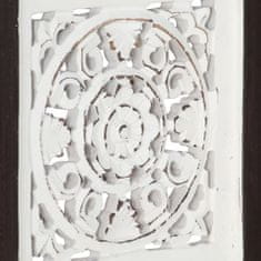 Vidaxl Ručne vyrezávaný nástenný panel MDF 40x40x1,5 cm hnedý a biely