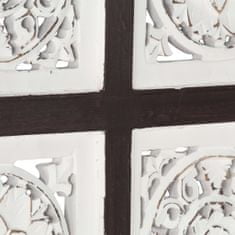 Vidaxl Ručne vyrezávaný nástenný panel MDF 40x40x1,5 cm hnedý a biely