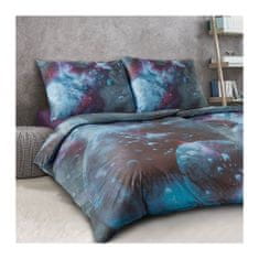 VEBA Obliečky satén Geon Vesmír šedomodrá 140x200, 70x90 cm