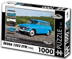 RETRO-AUTA© Puzzle č. 65 Škoda 1202 STW (1966) 1000 dielikov