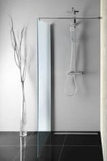 AQUALINE Sapho, WALK-IN stena na inštaláciu na múr so vzperou, jednodielna, 1100 mm, matné sklo