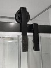 Gelco , VOLCANO BLACK obdĺžniková sprchová zástena 1600x800mm L/P varianta, GV1416GV3480