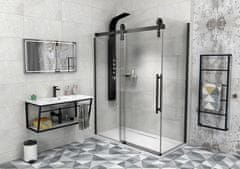 Gelco , VOLCANO BLACK sprchové dvere 1400 mm, číre sklo, GV1414