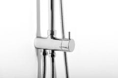 SAPHO , Sprchový stĺp pre nástennú batériu, pevná a ručná sprcha, guľatý, chróm, 1202-13