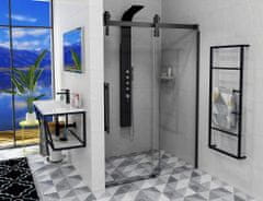 Gelco , VOLCANO BLACK sprchové dvere 1400 mm, číre sklo, GV1414