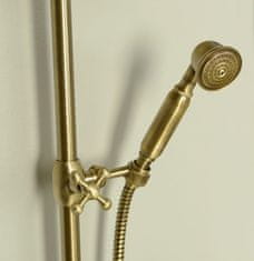 Reitano Rubinetteria , ANTEA sprchový stĺp k napojeniu na batériu, hlavová a ručná sprcha, bronz, SET036