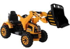 Lean-toys Batériový traktor s lyžicovým rýpadlom Orange