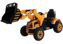 Lean-toys Batériový traktor s lyžicovým rýpadlom Orange