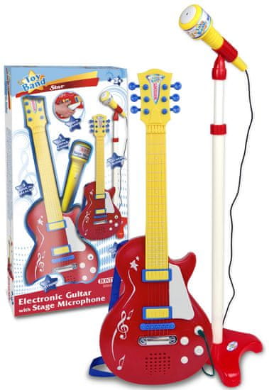 BONTEMPI Rocková gitara so stojanovým mikrofónom - zánovné