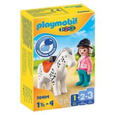 Playmobil Džokejka s koňom , 1.2.3, 2 dieliky