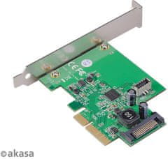 Akasa USB 3.2 HOST card, 10Gbps USB 3.2 Gen 2, Interní, 20-pin, PCIe
