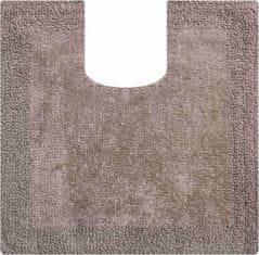 LineaDue Kvalitná bavlnená obojstranná kúpeľňová predložka, PRIMO 55 x 55 cm s.v., hnedá