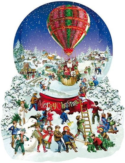 SunsOut Vianočný balón - KONTURA PUZZLE