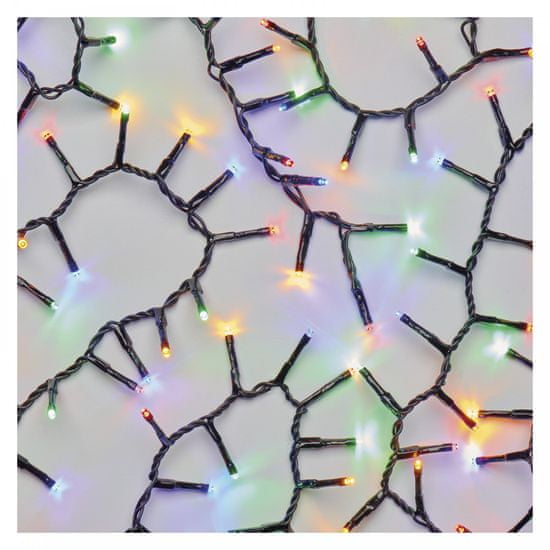 EMOS LED vianočná reťaz - ježko, vonkajší, 12m, multicolor, časovač