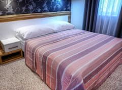 MONDO ITALIA Prehoz na posteľ 160x240 cm SUNSET pudrovPUDRO-ružový, pudrovo ružová