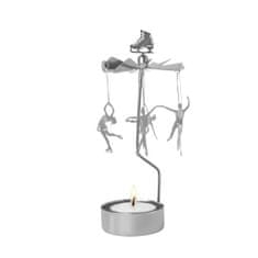 Decor By Glassor Anjelské zvonenie so striebornými krasokorčuliarmi