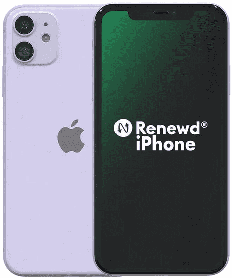 Apple Refurbished iPhone 11, 128GB, Purple (Renewd)