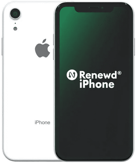Apple Refurbished iPhone XR, 64GB, White (Renewd)