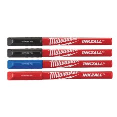 Milwaukee MILWAUKEE Značkovač - popisovač INKZALL extra jemný hrot - farebné 4ks