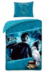 Halantex Prémiová Posteľná Bielizeň Harry Potter Modrá Bavlna, 140/200, 70/90 Cm
