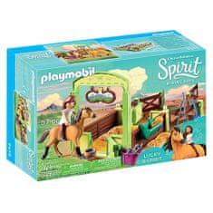 Playmobil Konský box ”Lucky & Spirit” , Spirit Riding Free, 57 dielikov