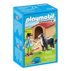 Playmobil Švajčiarsky salašnícky pes v búde , Statok, 7 dielikov