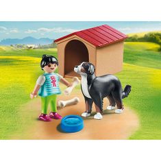 Playmobil Švajčiarsky salašnícky pes v búde , Statok, 7 dielikov