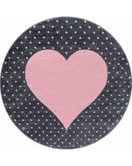 Ayyildiz Detský kusový koberec Bambi 830 pink kruh