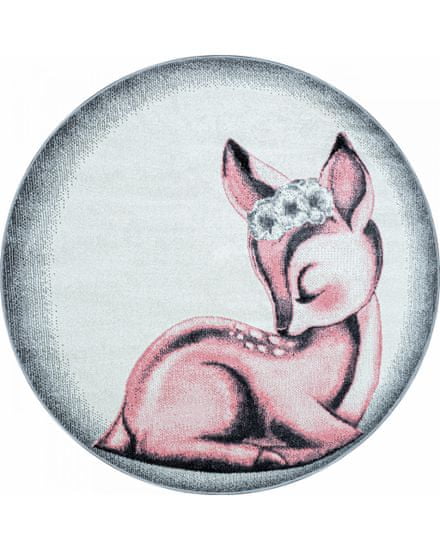 Ayyildiz Detský kusový koberec Bambi 850 pink kruh