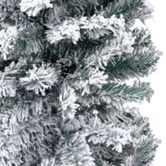 Vidaxl Úzky vianočný stromček s LED a sadou gulí zelený 240 cm