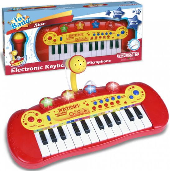 BONTEMPI Detské elektronické klávesy s mikrofónom - použité