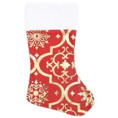 shumee Luxusná deka pod vianočný stromček ponožka červená 150 cm látka