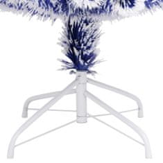 Vidaxl Umelý vianočný stromček s LED biela a modrá 64 cm optické vlákno
