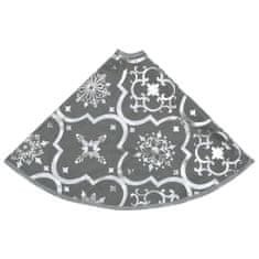 Greatstore Luxusná deka pod vianočný stromček s ponožkou sivá 90 cm látka
