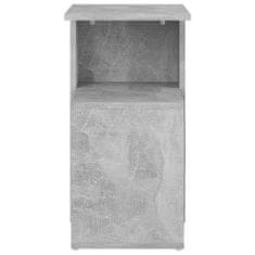 Vidaxl Príručný stolík betónovo-sivý 36x30x56 cm drevotrieska
