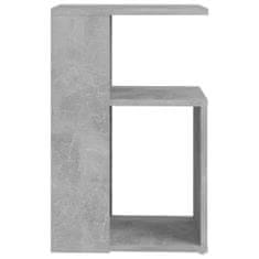 Vidaxl Príručný stolík betónovo-sivý 36x30x56 cm drevotrieska