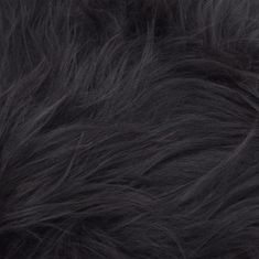 Vidaxl Prehoz na stoličku z islandskej ovčej kože, čierny 70x110 cm