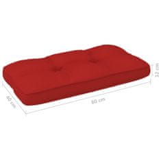 Vidaxl Podložka na paletovú sedačku, červená 80x40x10 cm