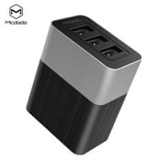 Mcdodo Nabíjačka Mcdodo Cube series 220V, zásuvka EÚ/USA/UK, 3x USB, 3,4A, bez kábla, čierna