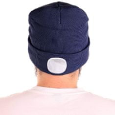 SIXTOL Čiapka s čelovkou 45lm, nabíjací, USB, univerzálna veľkosť, bavlna/PE, modrá