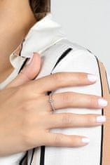 Brilio Silver Nežný strieborný prsteň so zirkónmi RI023W (Obvod 50 mm)