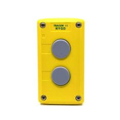 Tracon Electric Krabicová zostava k tlačidlám žltá - 2x otvor 70x127x65mm